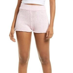 NWT Guess Pink Sweater Knit Hi Rise Shorts M